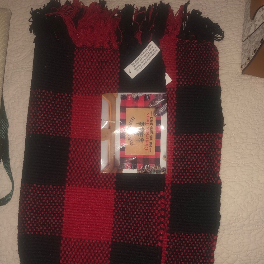 Red and Black Checkered Scarf